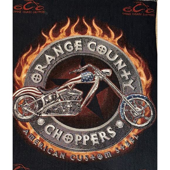 Orange County Chopper Fringe Blanket 54X44 - Picture 2 of 3